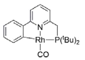 Structures of rhodium pincer complexes that are active in base-free formic acid dehydrogenation