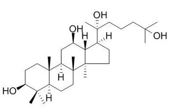 The structural formula of 25(R)-Hydroxyprotopanaxadiol