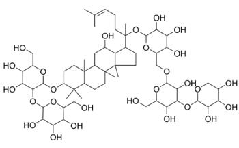 The structural formula of Ginsenoside Ra3