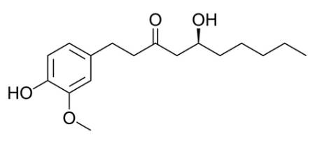 Molecular structure of 6-gingerol